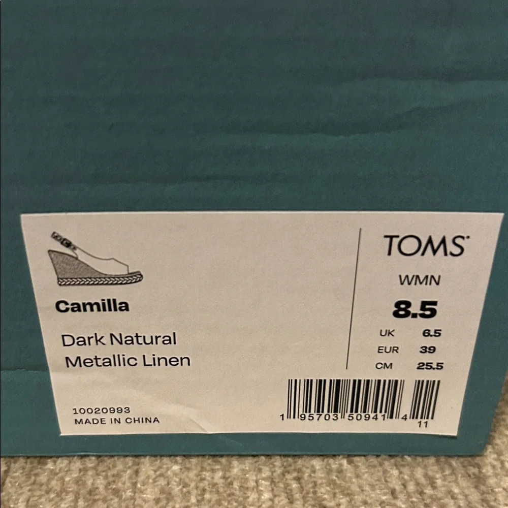 TOMS Women's Tan Wedge Sandals - Picture 2 of 3